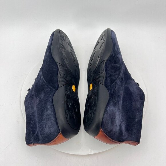 Harrys of London Men Size 9.5 Blue Navy Suede Vibram Sole Ankle Chukka Boot - Picture 6 of 13